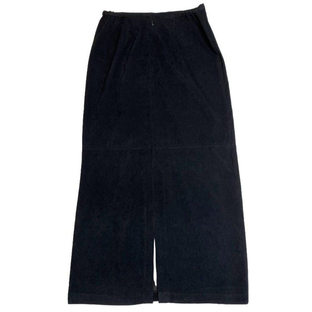 Norton Mcnaughton Black Straight Faux Suede‎ Midi Skirt sz 6 - Picture 3 of 6